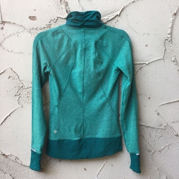 Lululemon Runderful 1/2 Zip Jacket Teal Size 4 - Picture 3 of 11